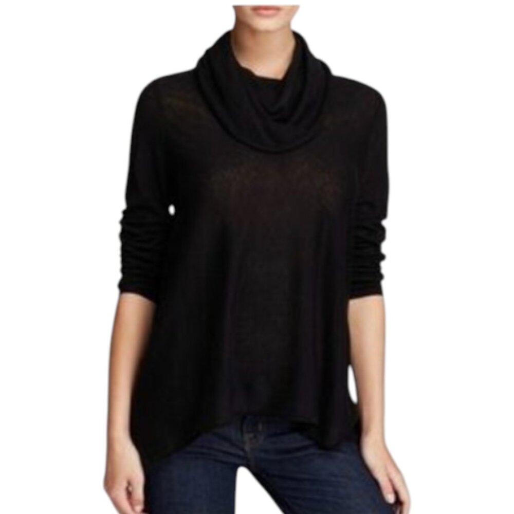 Alice + Olivia Base Cowl Neck Sweater Womens XS Black Wool Cashmere Long Sleeve